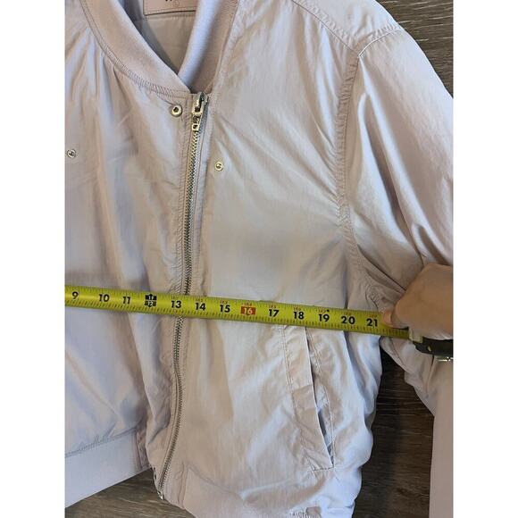 BLANK NYC Women's Nylon Bomber Jacket Large Lavender $148 Excellent Comfy - Picture 7 of 9